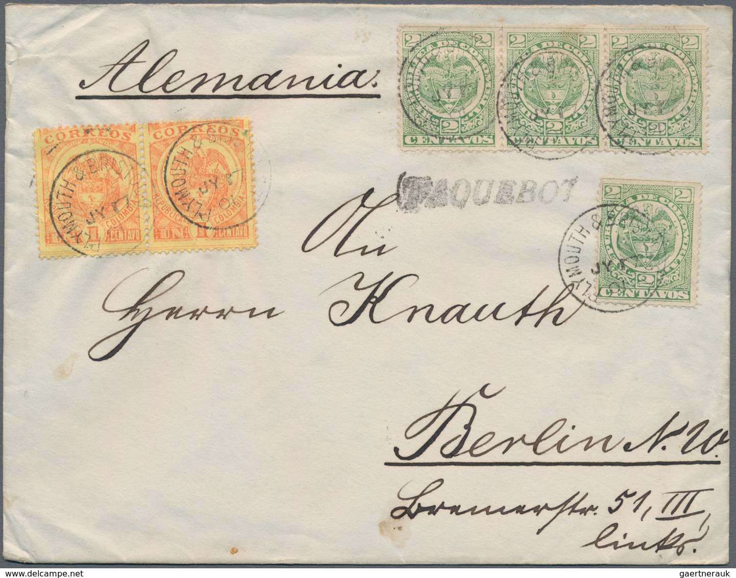 Kolumbien: 1899/1904, Approx. 80 Letters, Postcards And Used Postal Stationeries From A Corresponden - Kolumbien