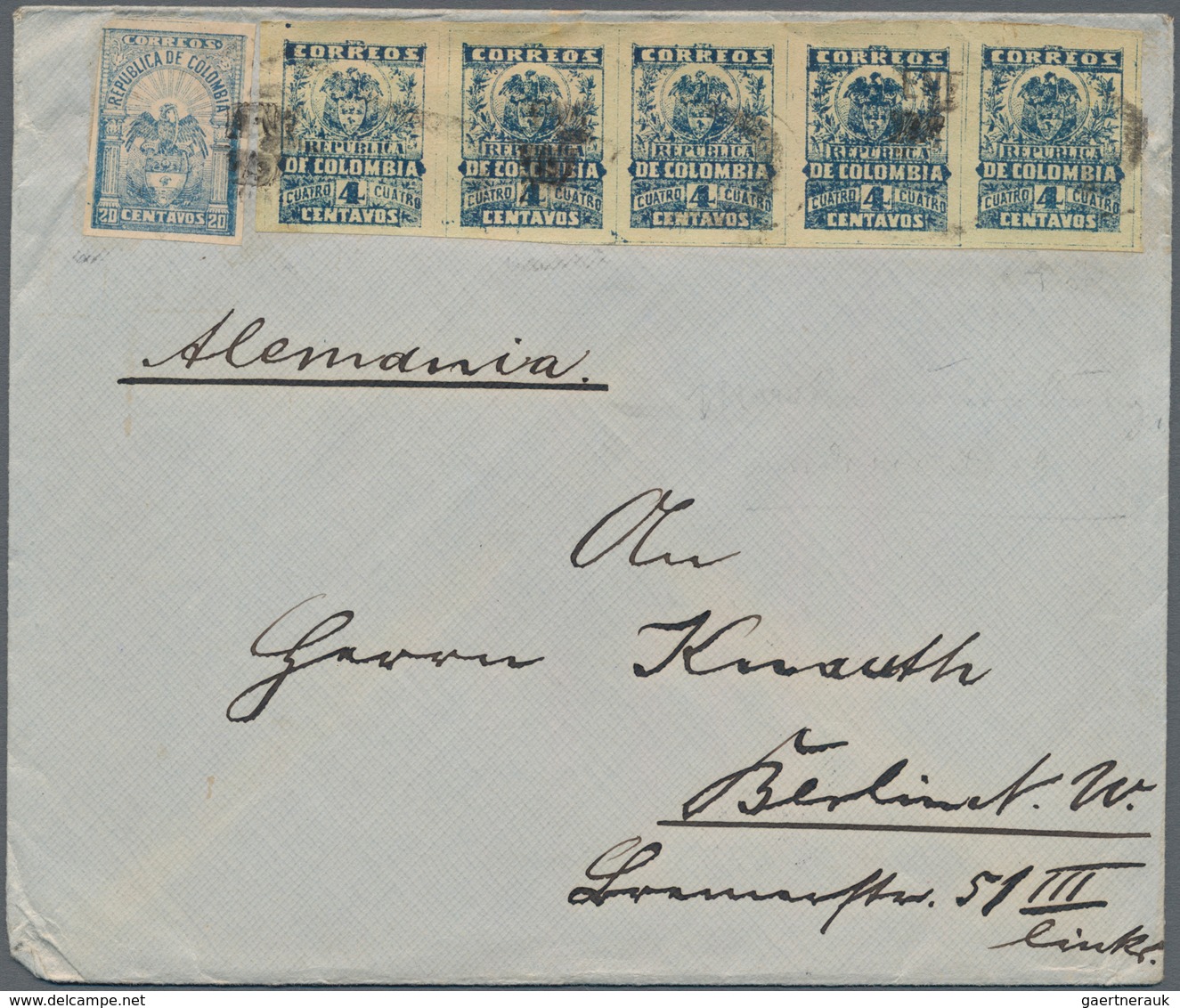 Kolumbien: 1899/1904, Approx. 80 Letters, Postcards And Used Postal Stationeries From A Corresponden - Kolumbien