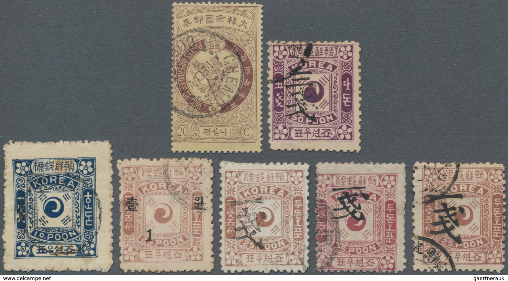 Korea: 1884/1904, Mint And Used (51) On Stockcards Inc. 5 P. First Printing And Ewha 2 Ch. First Des - Corée (...-1945)