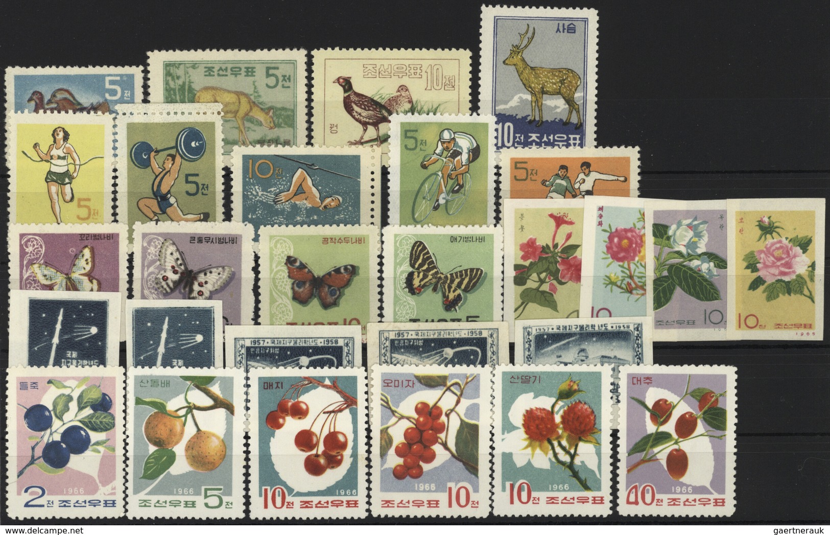 Korea-Nord: 1960s (mainly), Used And Mint Assortment, Main Value 1960 5ch. Space (Michel No. 230) Wi - Corée Du Nord