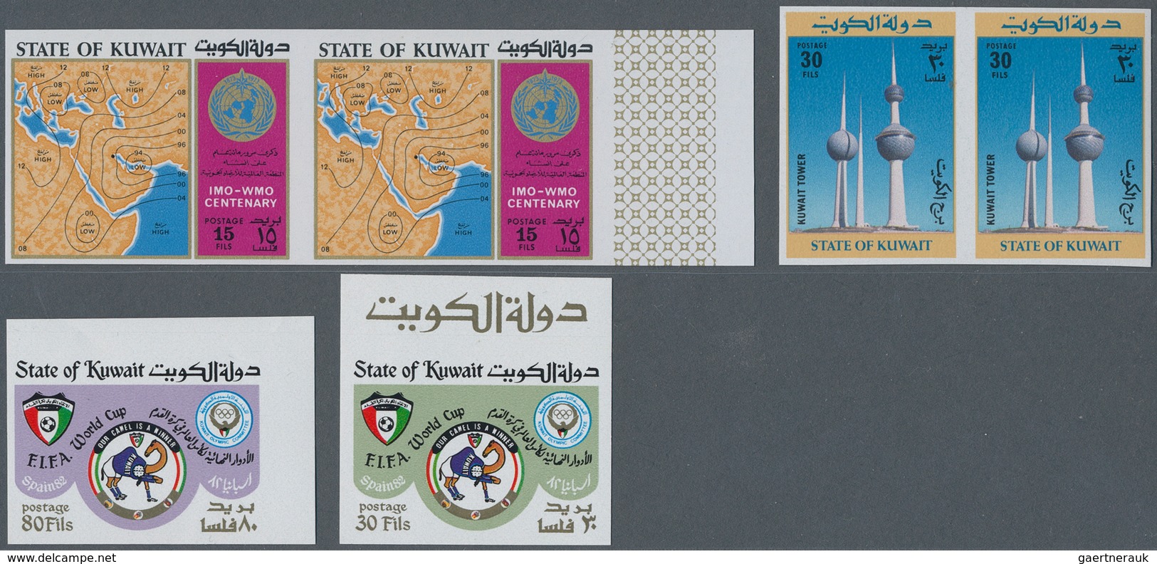 Kuwait: 1970/1992, Lot Of 31.406 IMPERFORATE (instead Of Perforate) Stamps MNH, Showing Various Topi - Kuwait