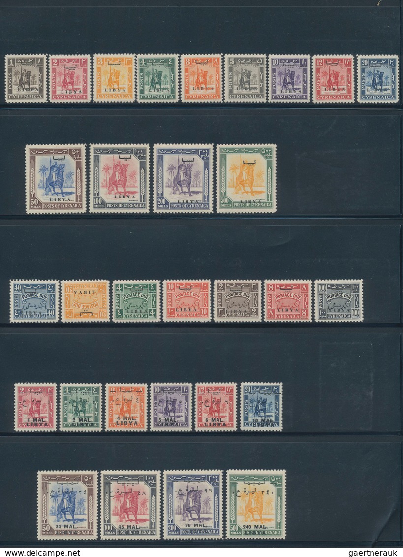 Libyen: 1943-52 Ca., Collection Of "British & French Occupation" On Ten Album Pages, Complete Mint, - Libië