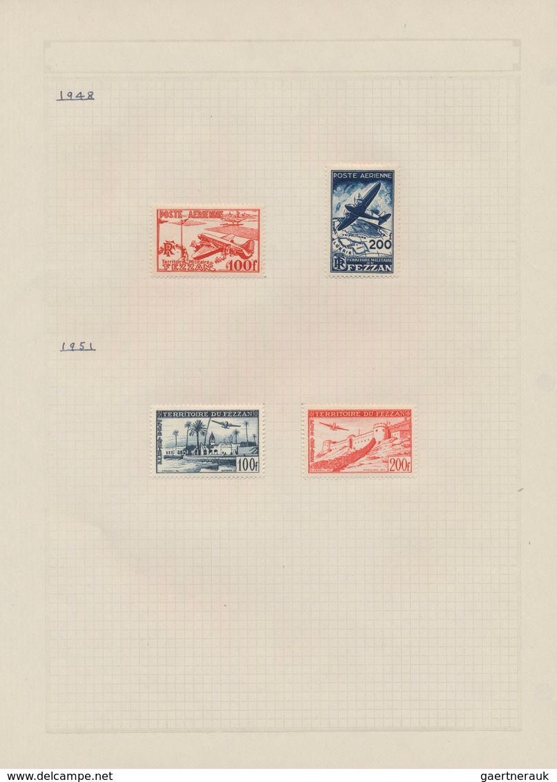 Libyen: 1943-52 ca., Collection of "British & French Occupation" on ten album pages, complete mint,