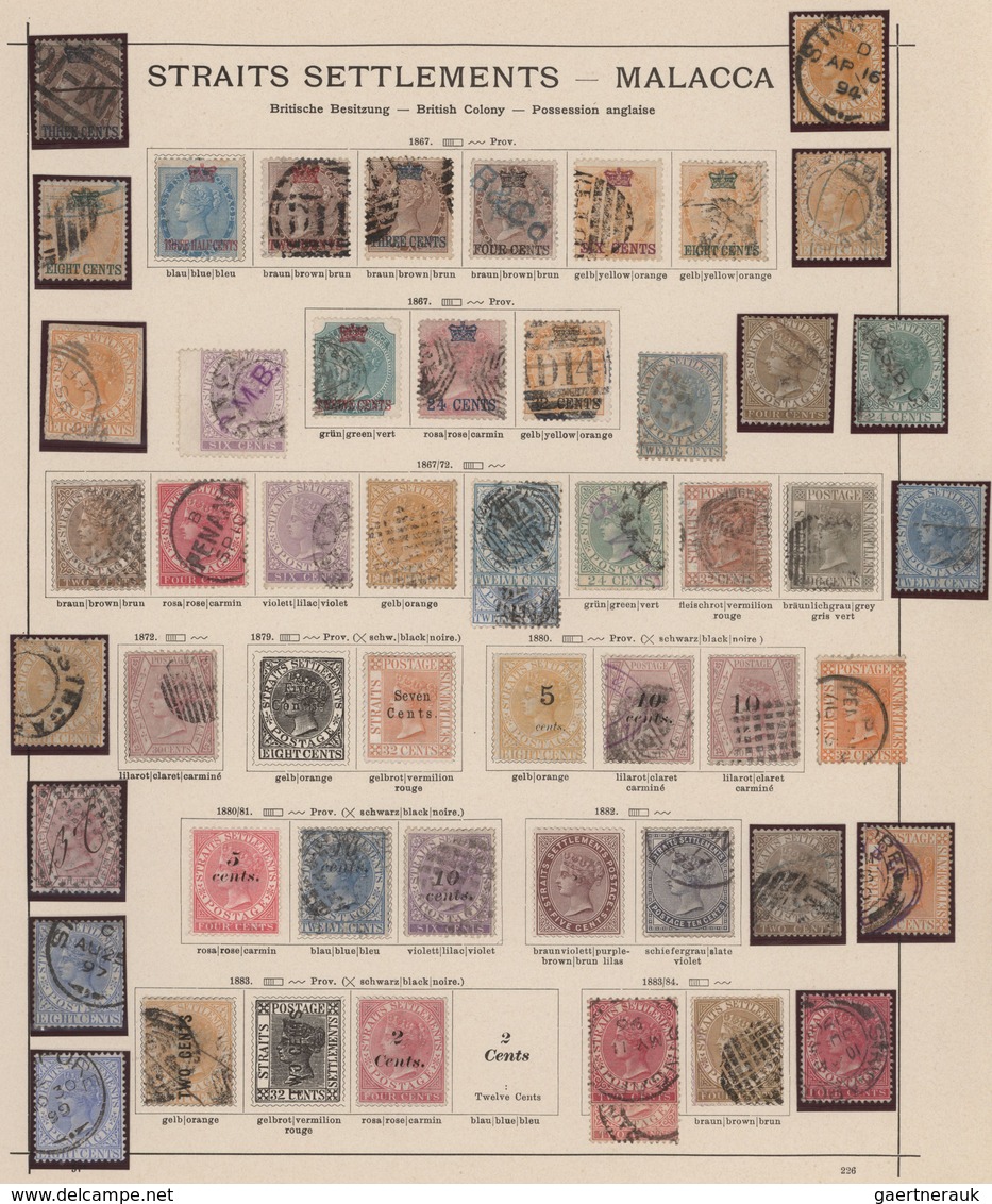 Malaiische Staaten - Straits Settlements: 1867/1902, Used And Mint Collection Of Apprx. 130 Stamps O - Straits Settlements