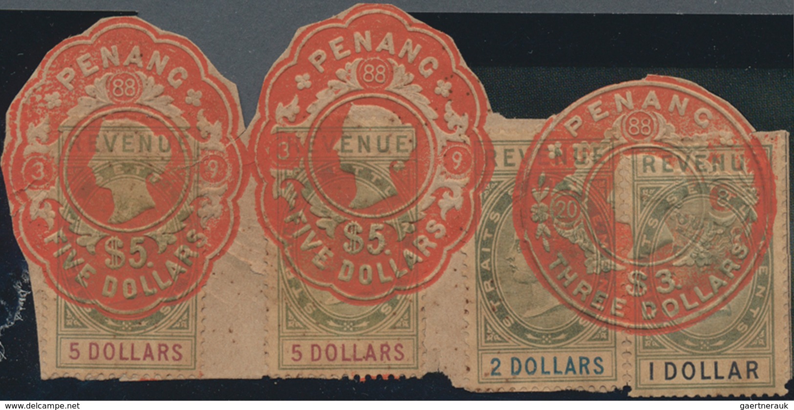 Malaiische Staaten - Straits Settlements: 1870's-1890's: Hundreds Of Revenue And Judical Stamps, Up - Straits Settlements