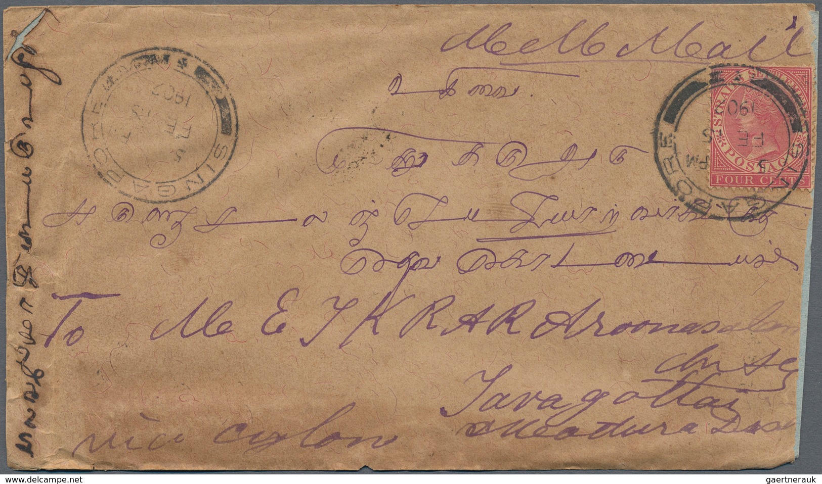 Malaiische Staaten - Straits Settlements: 1890's-1940's Ca.: Near To 300 Covers (few Postcards) Bear - Straits Settlements