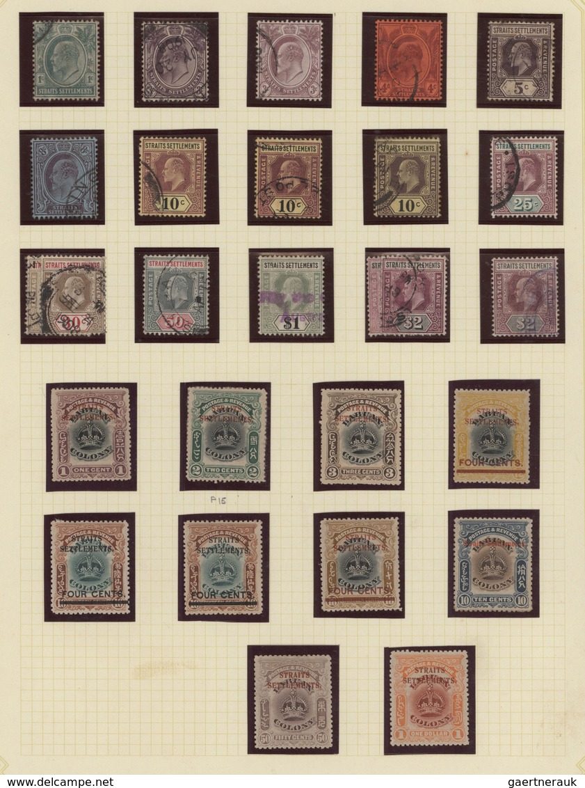 Malaiische Staaten - Straits Settlements: 1902-1948: Mint And Used Collection Of More Than 300 Stamp - Straits Settlements