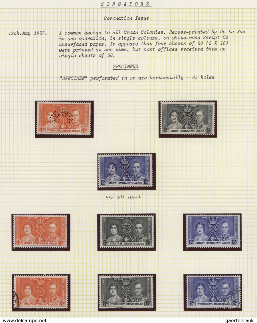 Malaiische Staaten - Straits Settlements: 1910/1955, Sophisticated Balance In An Album, Comprising A - Straits Settlements
