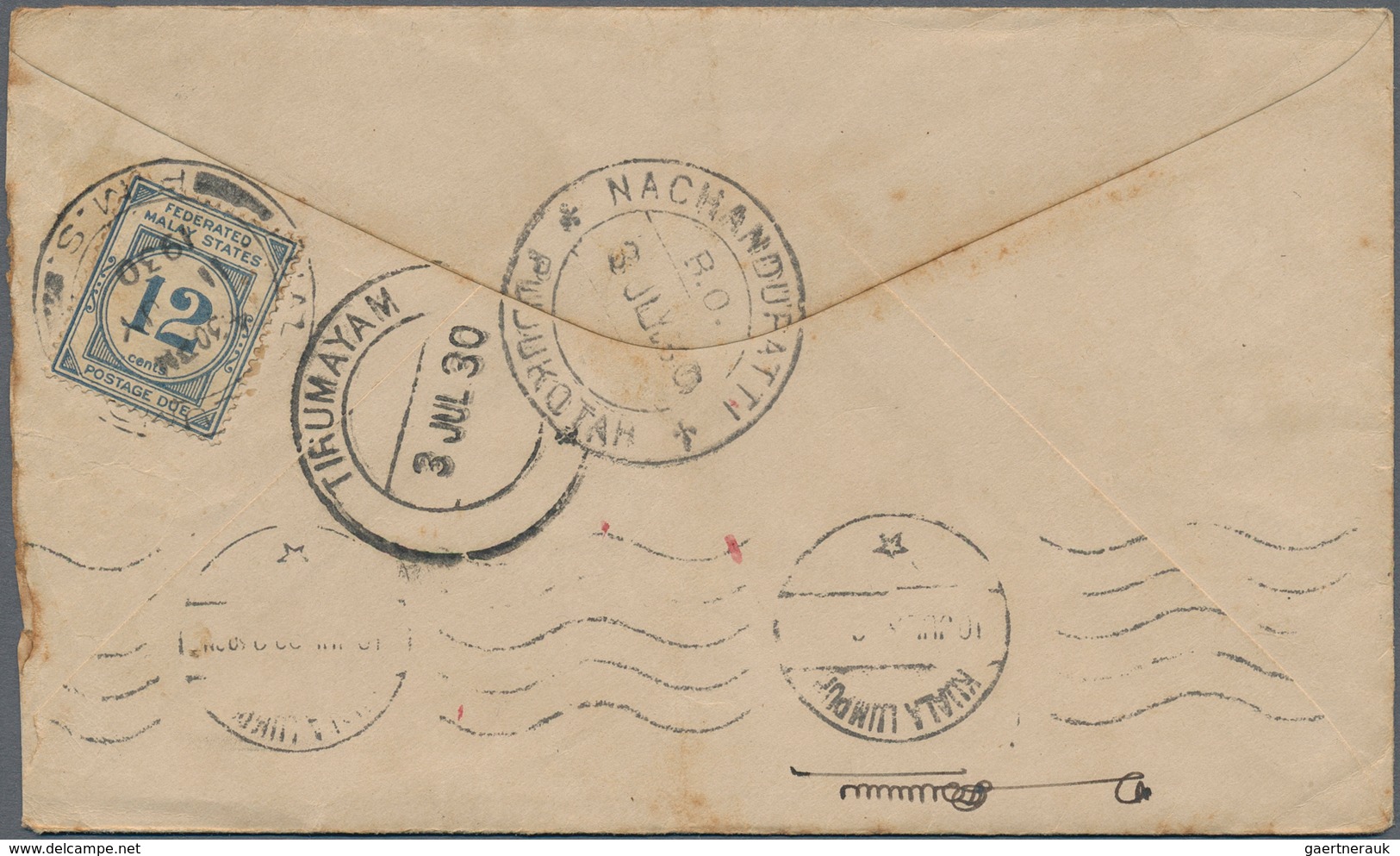 Malaiische Staaten - Straits Settlements: 1920's-50's Ca.: More Than 220 Covers (from India Mostly) - Straits Settlements