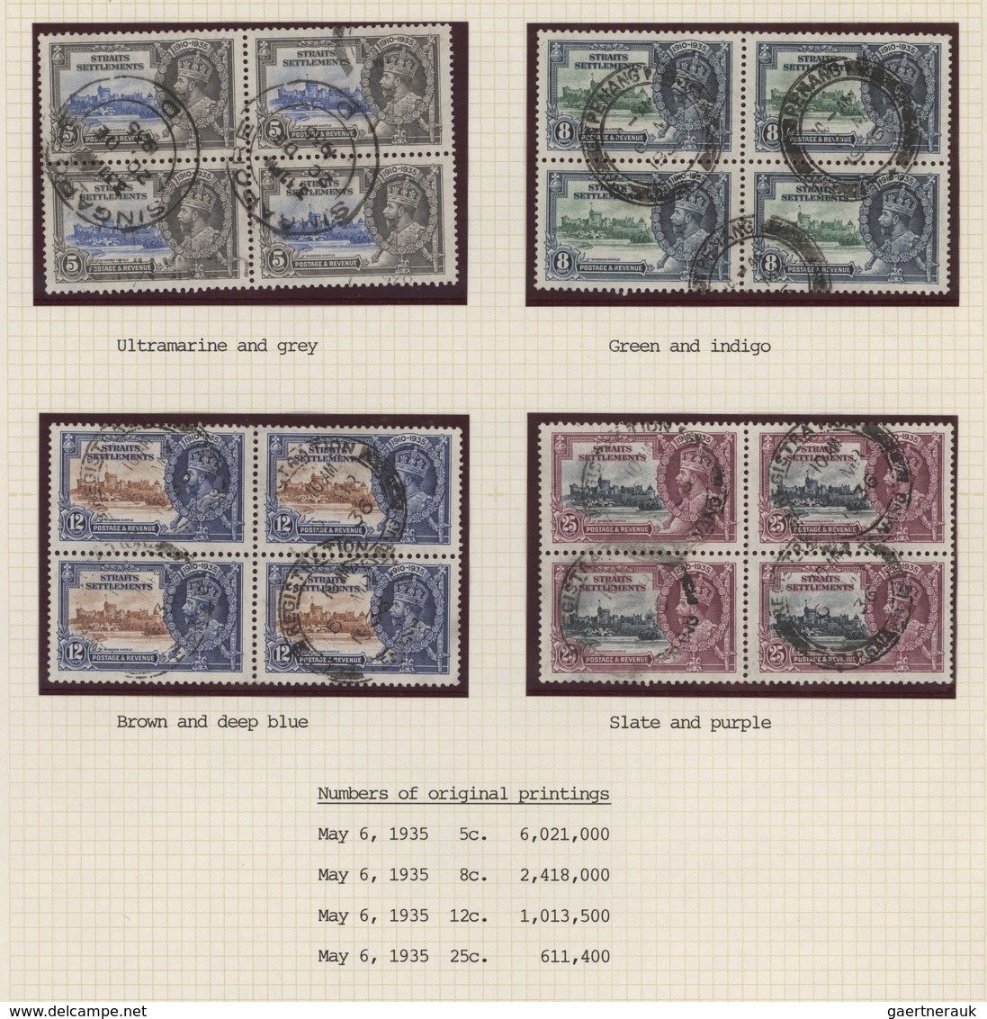 Malaiische Staaten - Straits Settlements: 1935, Silver Jubilee, Specialised Collection Of Apprx. 83 - Straits Settlements