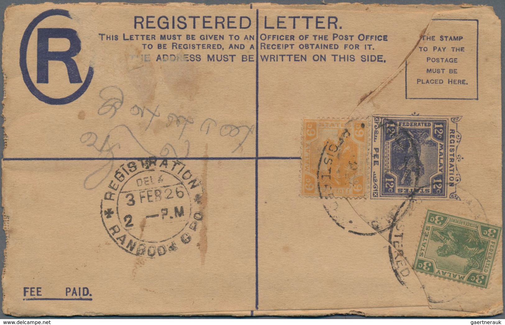 Malaiischer Staatenbund: 1920's-30's: 23 Postal Stationery Registered Envelopes KGV. Used From Vario - Federated Malay States