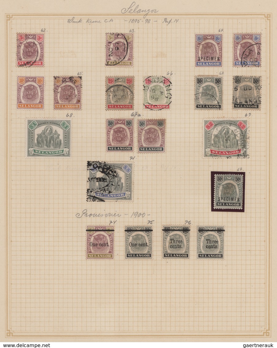 Malaiische Staaten: 1860's-1940's Ca: Collection And Accumulation Of Some Hundred Stamps, Mint And U - Federated Malay States