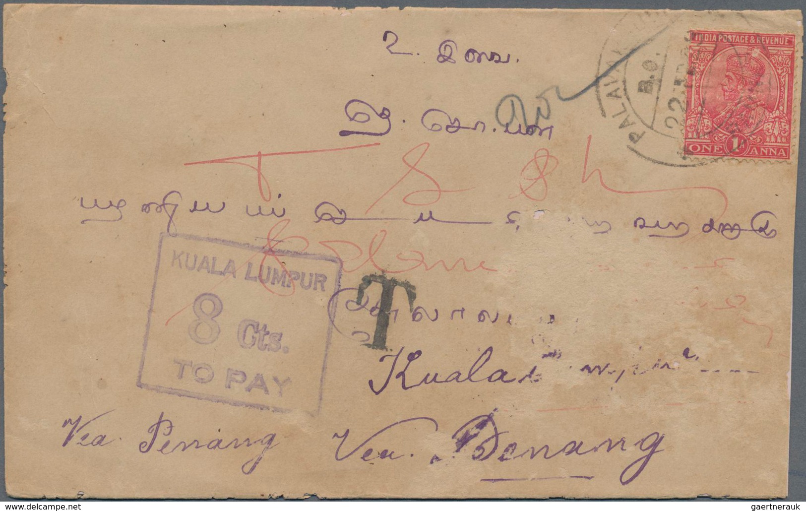 Malaiische Staaten: 1900's-1930's: Some More Than 200 Insufficiently Franked Covers And Postal Stati - Federated Malay States