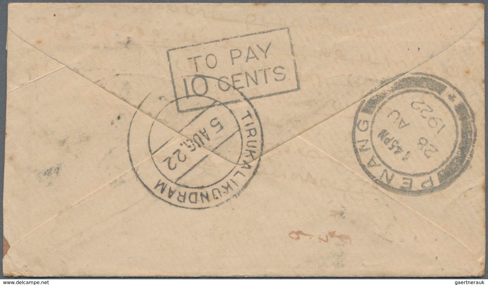 Malaiische Staaten: 1900's-1930's: Some More Than 200 Insufficiently Franked Covers And Postal Stati - Federated Malay States