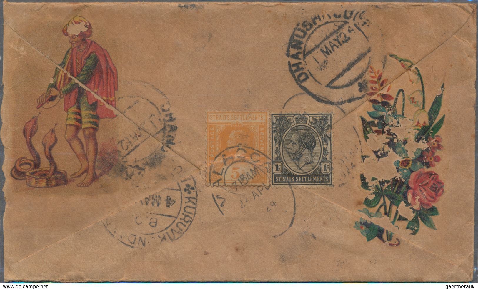 Malaiische Staaten: 1920's-1960's ADVERTISING: Collection of 37 illustrated envelopes with printings