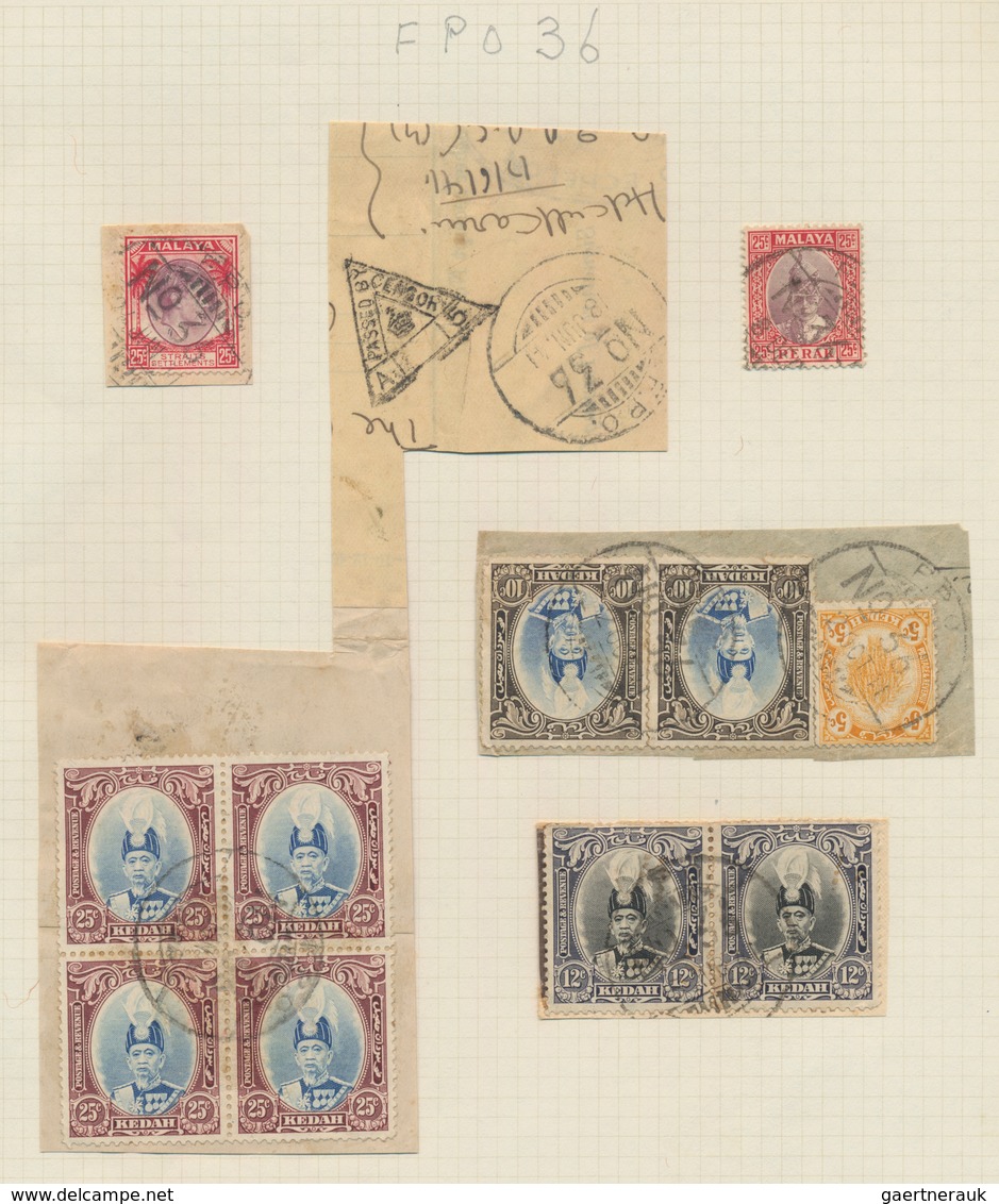 Malaiische Staaten: 1939-46 Indian Field Post In Malaya: Collection Of 16 Covers And More Than 80 St - Federated Malay States
