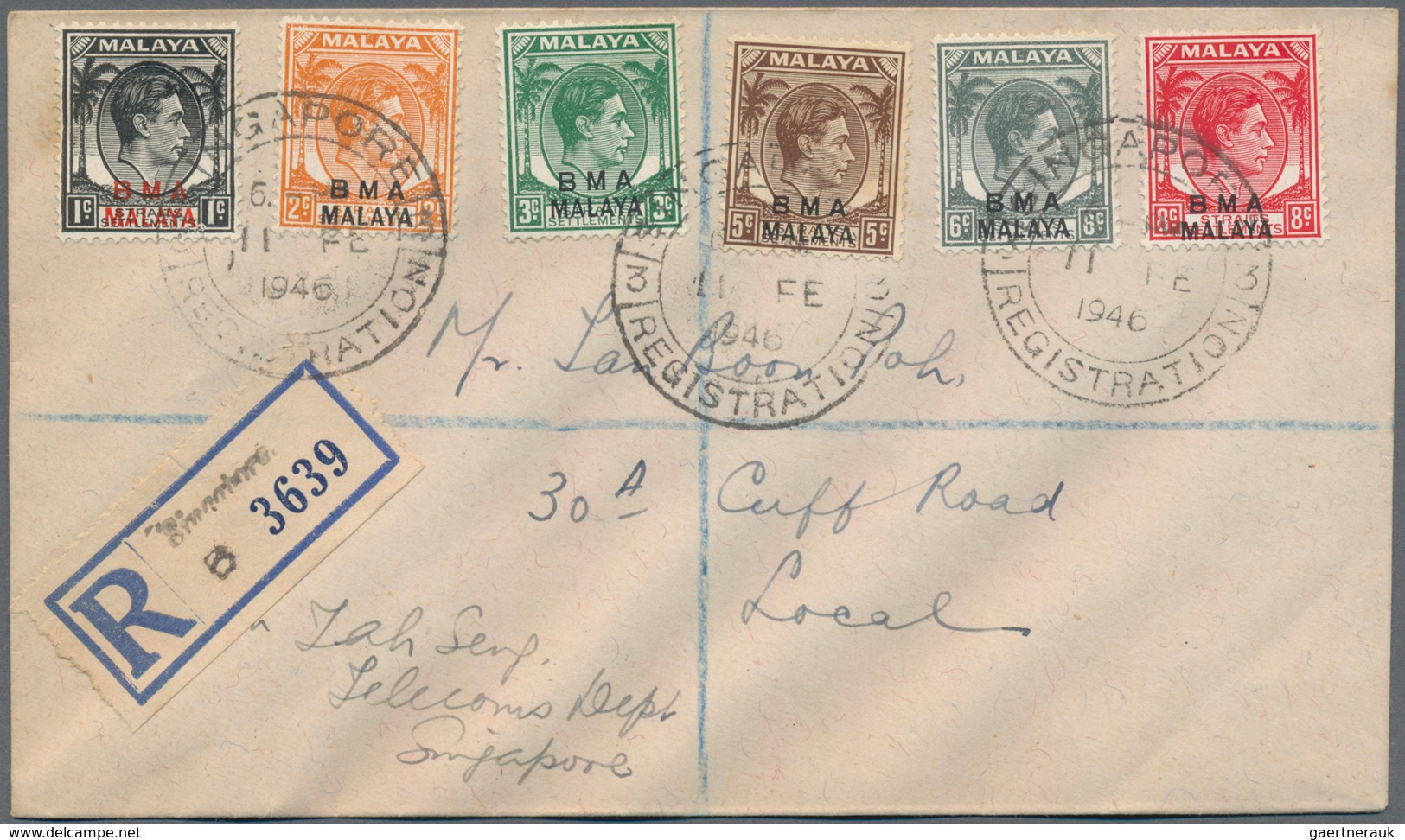 Malaiische Staaten - Britische Militärverwaltung: 1945-50 Ca.: More Than 120 Covers All Franked By " - Malaya (British Military Administration)