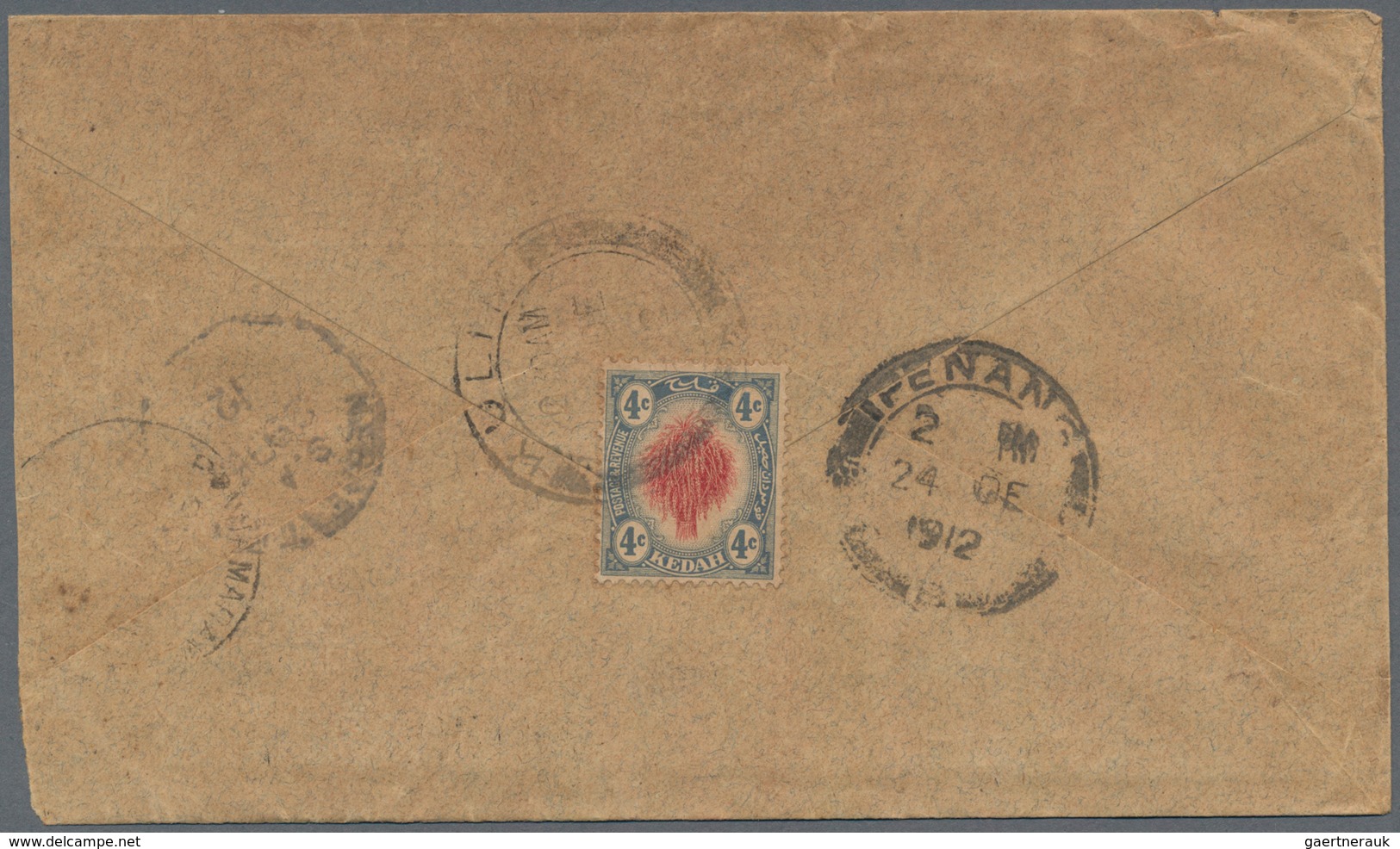 Malaiische Staaten - Kedah: 1912-1950's: 45 Covers With Various Frankings And Postmarks From Various - Kedah