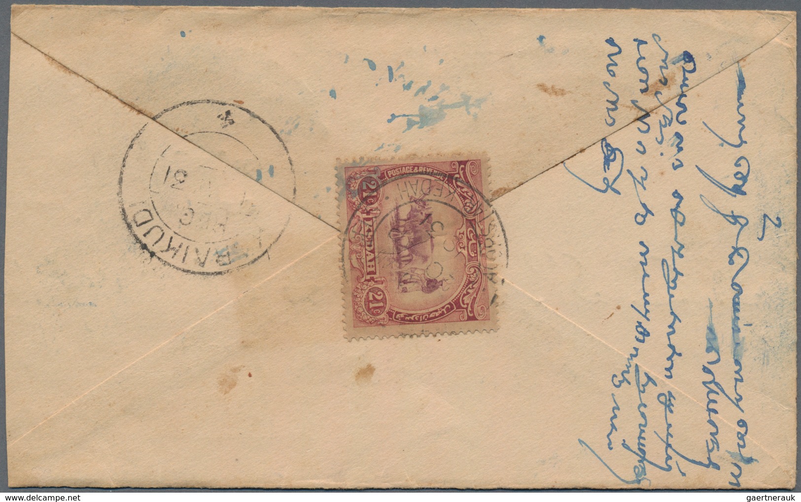 Malaiische Staaten - Kedah: 1912-1950's: 45 Covers With Various Frankings And Postmarks From Various - Kedah