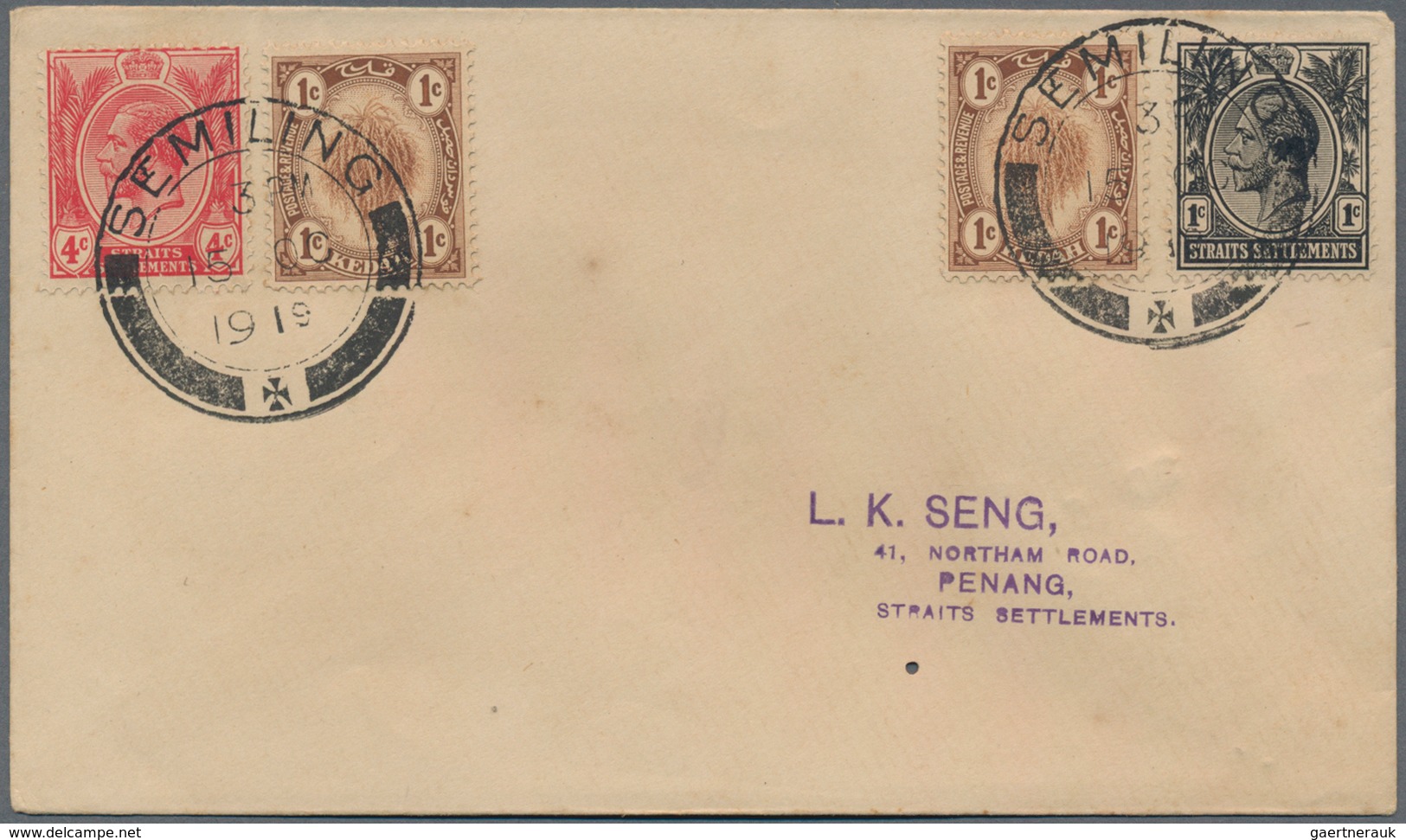Malaiische Staaten - Kedah: 1919-1960: Small Collection Of 19 Covers From 19 Different Post Offices - Kedah
