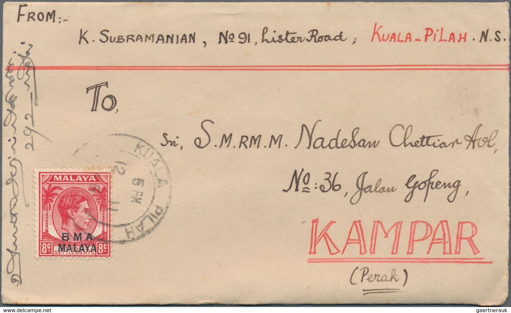 Malaiische Staaten - Negri Sembilan: 1900's-1960's: About 470 Covers From Various Post Offices Of Ne - Negri Sembilan