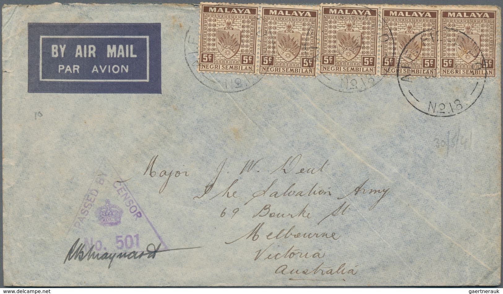 Malaiische Staaten - Negri Sembilan: 1900's-1960's: About 470 Covers From Various Post Offices Of Ne - Negri Sembilan