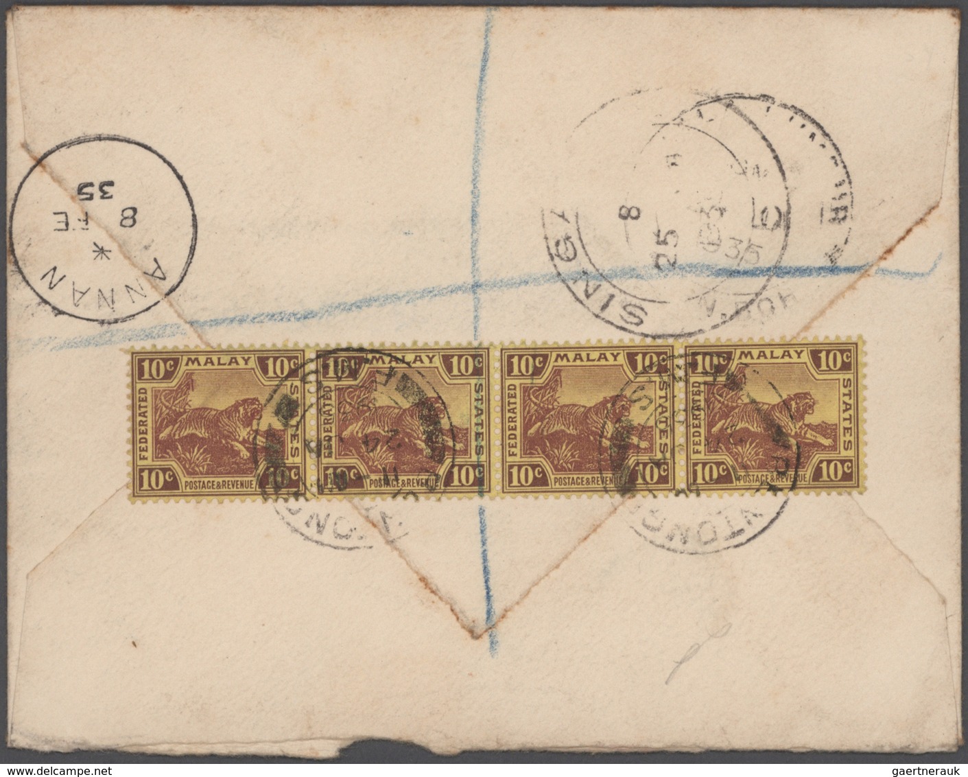 Malaiische Staaten - Pahang: 1930's-60's: Group Of 50 Covers From Various Pahang Post Offices As Ben - Pahang