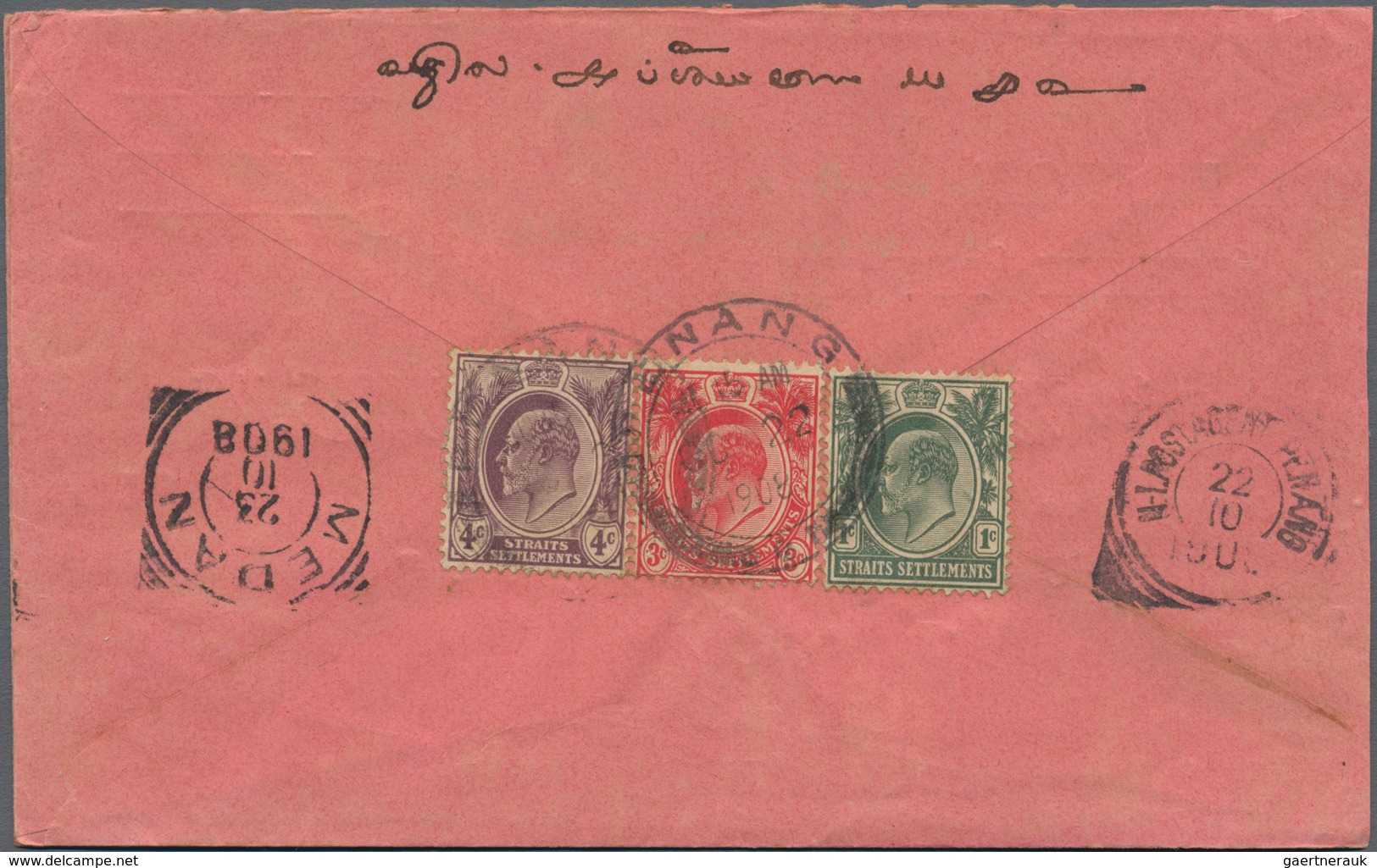 Malaiische Staaten - Penang: 1907-1914 "N.I. POSTAGENT PENANG" Datestamps (various Types) Used On 20 - Penang