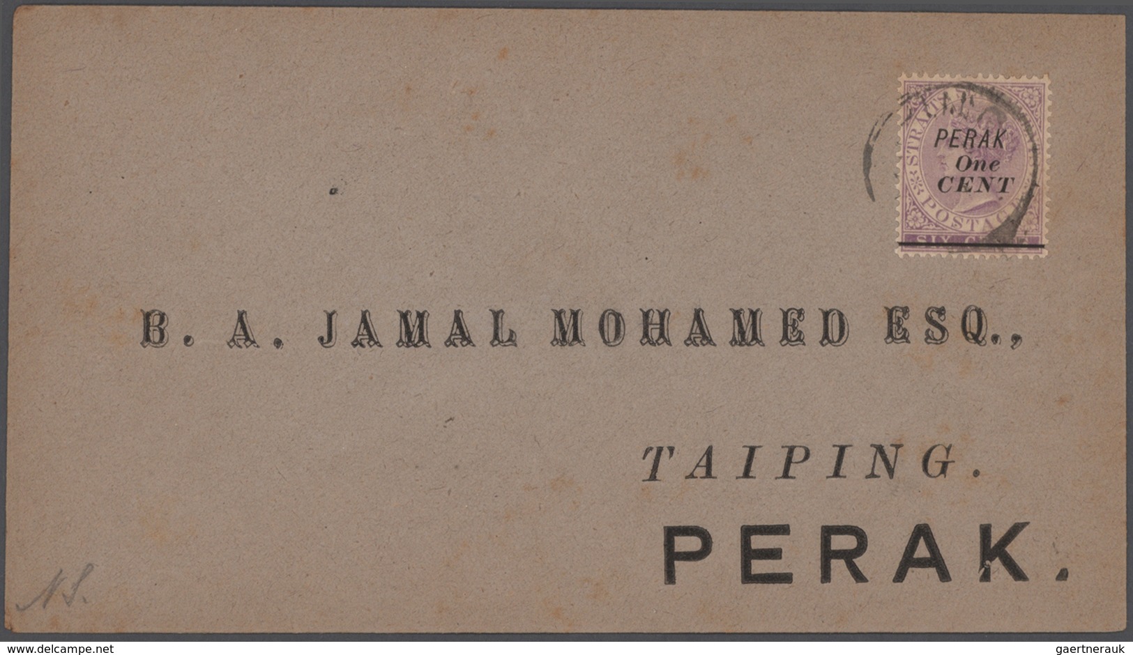 Malaiische Staaten - Perak: 1890's-1960's Ca.: Accumulation Of About 2500 Covers From Various Post O - Perak