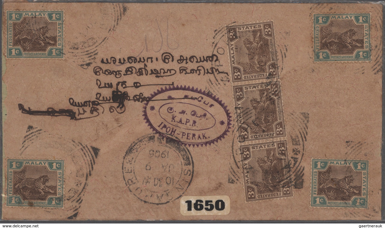 Malaiische Staaten - Perak: 1890's-1960's ca.: Accumulation of about 2500 covers from various post o