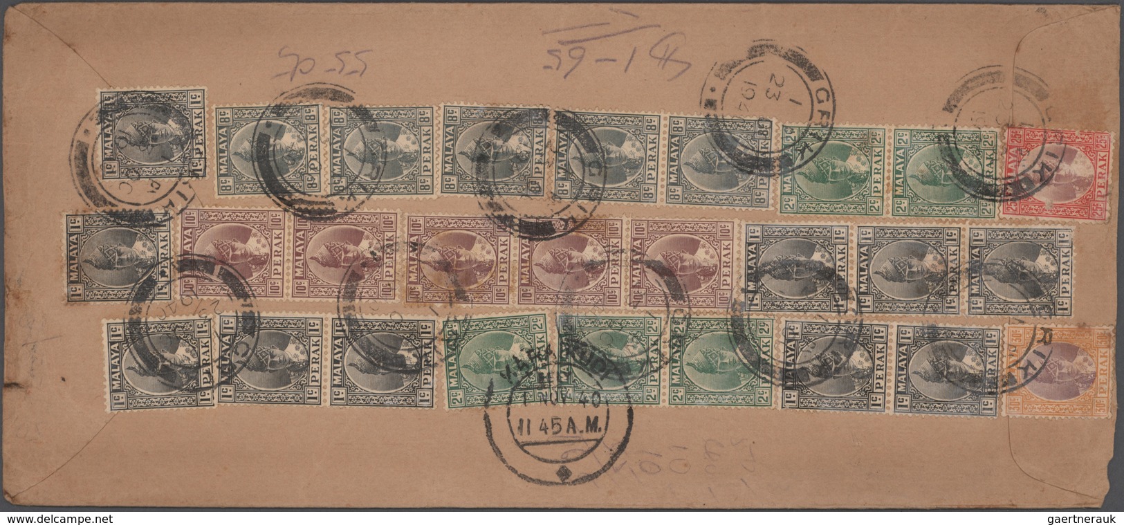 Malaiische Staaten - Perak: 1890's-1960's ca.: Accumulation of about 2500 covers from various post o