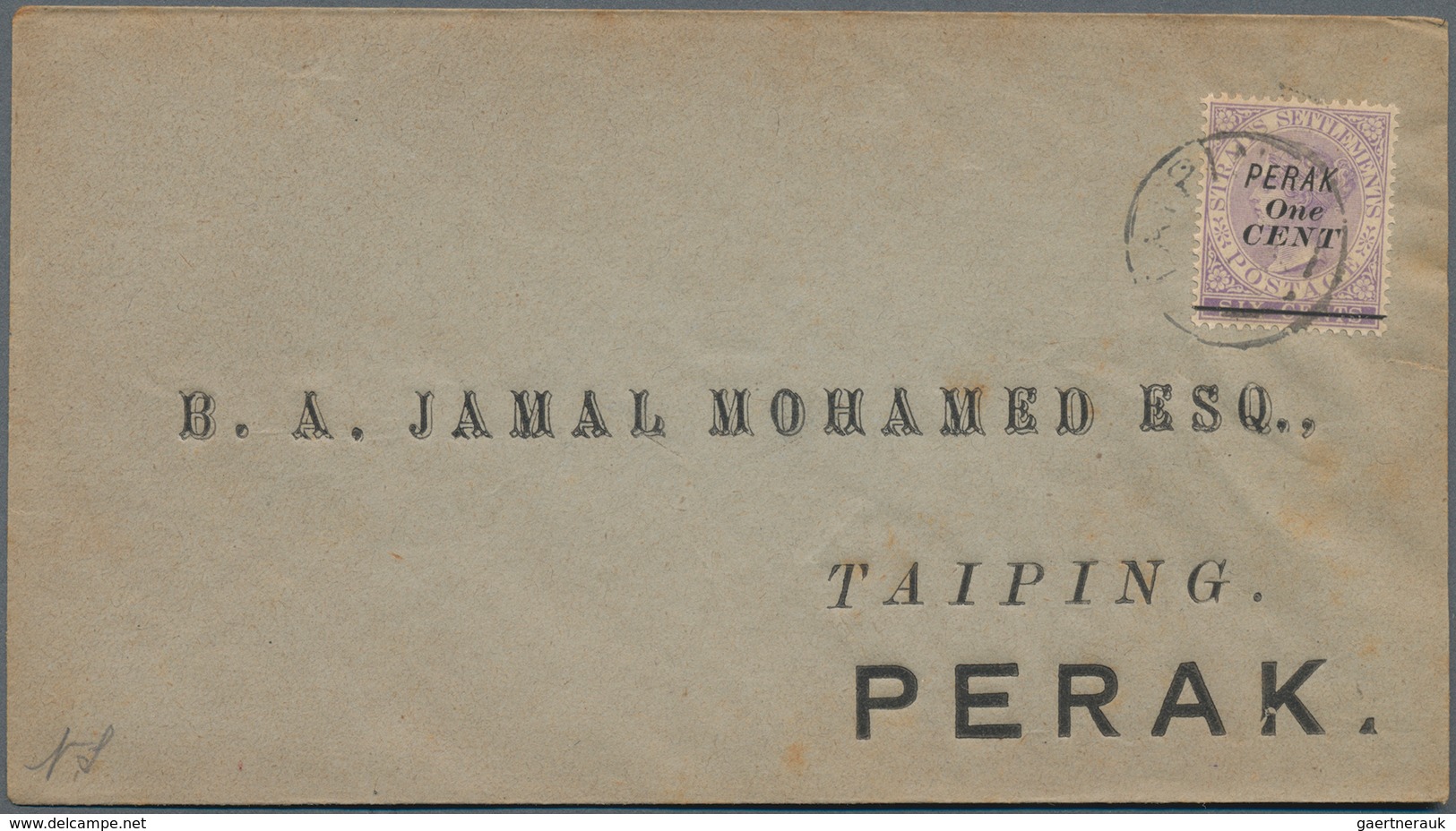 Malaiische Staaten - Perak: 1891-1950's Ca.: More Than 350 Covers Used In Perak, From Few Early Cove - Perak