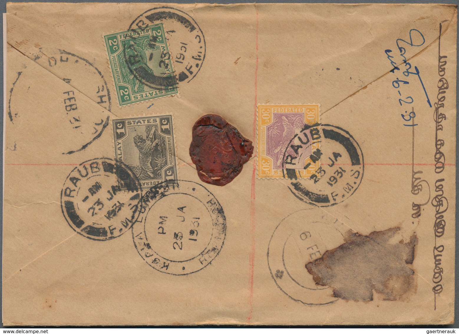 Malaiische Staaten - Perak: 1891-1950's ca.: More than 350 covers used in Perak, from few early cove