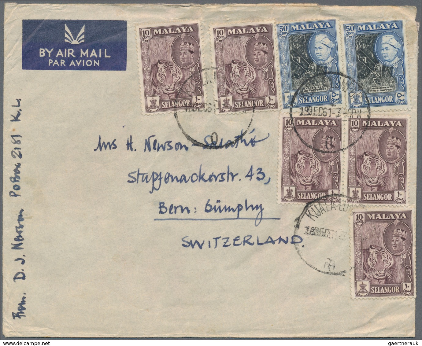 Malaiische Staaten - Selangor: 1910's-1970's Ca.: More Than 500 Covers From Various Selangor Post Of - Selangor