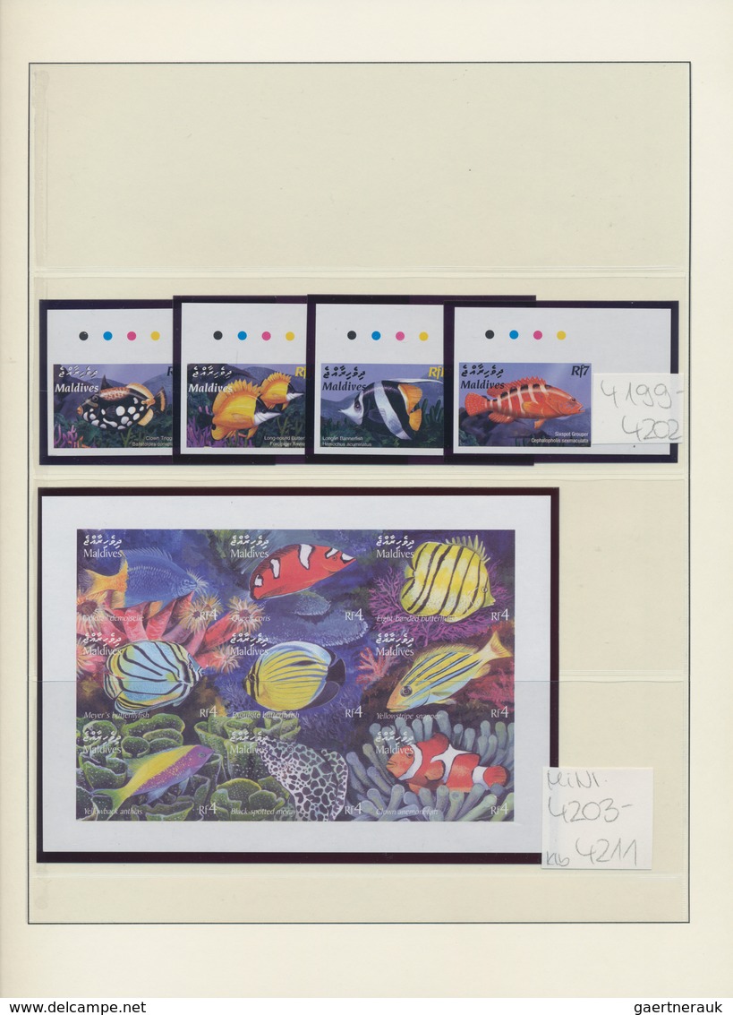 Malediven: 2000/2004. An Exotic Collection With Imperforate Mint, Nh, Issues, Which To Our Knowledge - Maldives (1965-...)