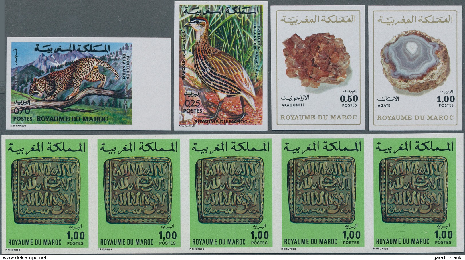 Marokko: 1973/1981, Lot Of 17.220 IMPERFORATE (instead Of Perforate) Stamps And Souvenir Sheets MNH, - Oblitérés