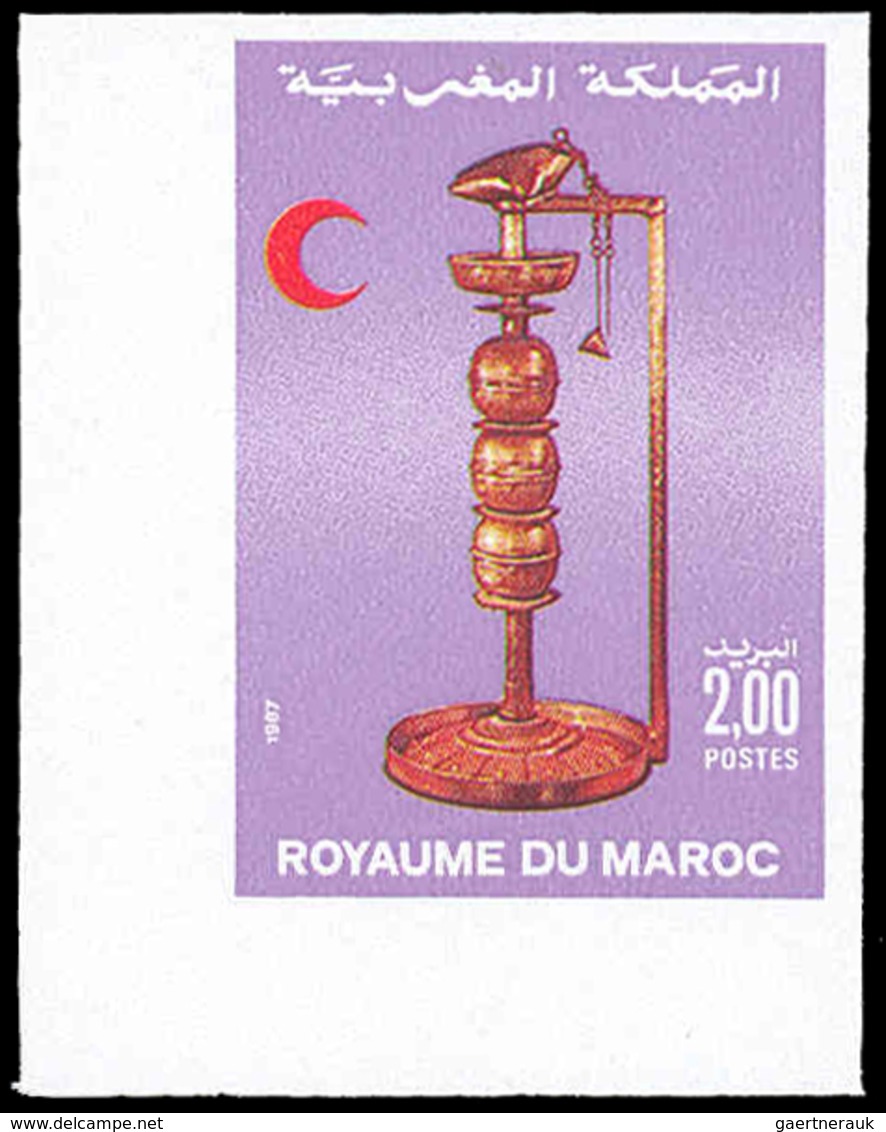 Marokko: 1973-1992: Large Assortment From The Printers Archives Of Artworks/drawings + Overlays (uni - Gebruikt