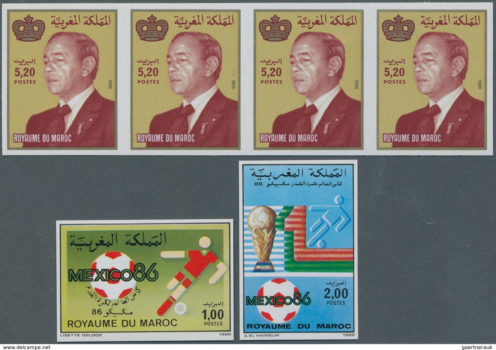 Marokko: 1982/1992, Lot Of 13.231 IMPERFORATE (instead Of Perforate) Stamps MNH, Showing Various Top - Oblitérés