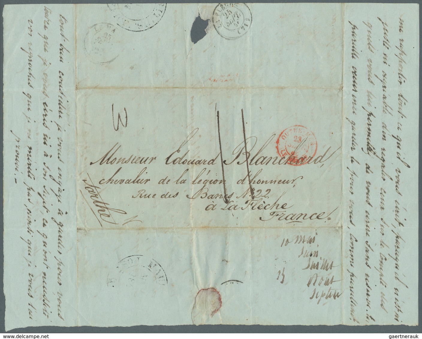 Mauritius: 1844/57 (ca.) A Scarce Correspondance With Ca. 32 Stampless Entire Letters From A Sender, - Mauritius (...-1967)