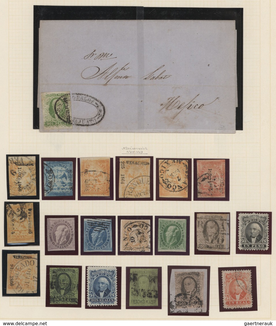 Mexiko: 1856/1900 (ca.), Used And Mint Collection On Album Pages, Comprising A Nice Range Of Hidalgo - Mexico