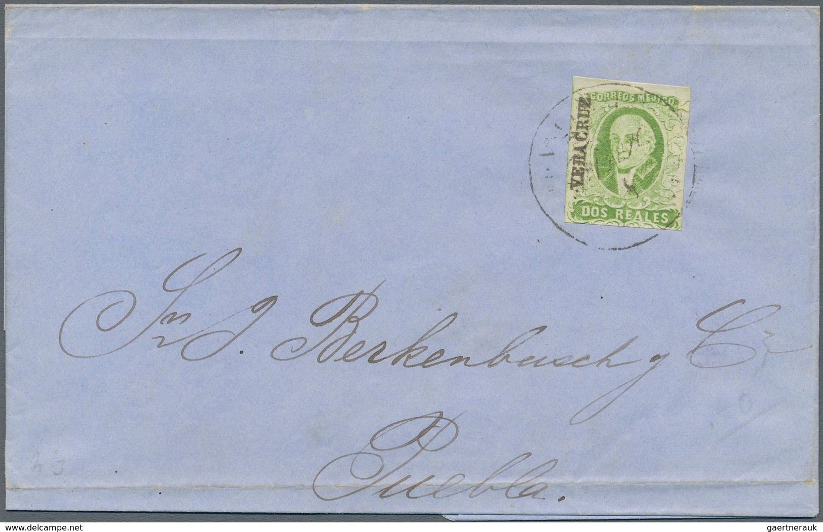 Mexiko: 1857/1868, HIDALGO With/without Overprint, Group Of Eight Lettersheets With Attractive Frank - Mexique