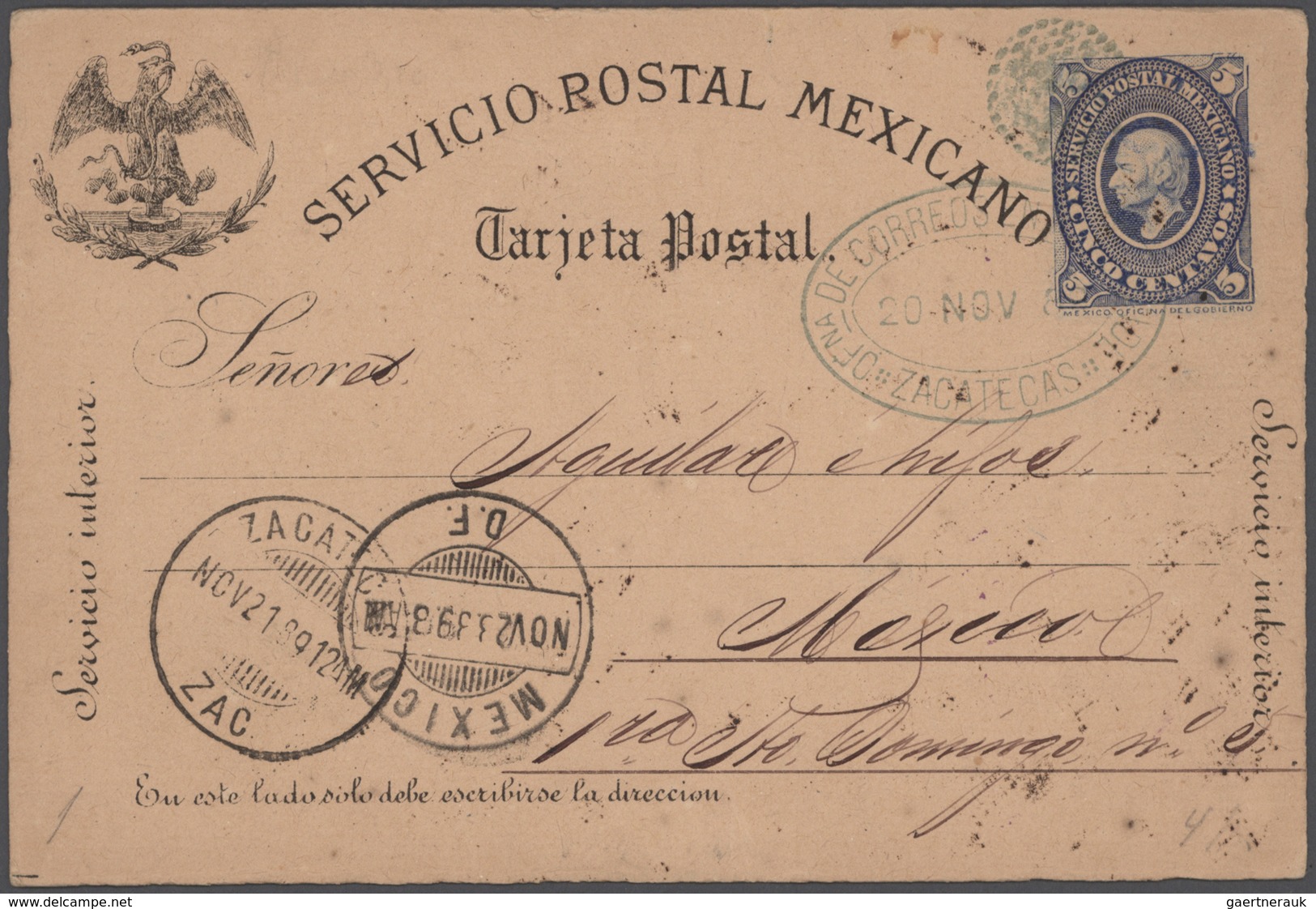 Mexiko: 1890/1980 (ca.), holding of apprx. 90 covers/cards/stationeries, showing a good range of int