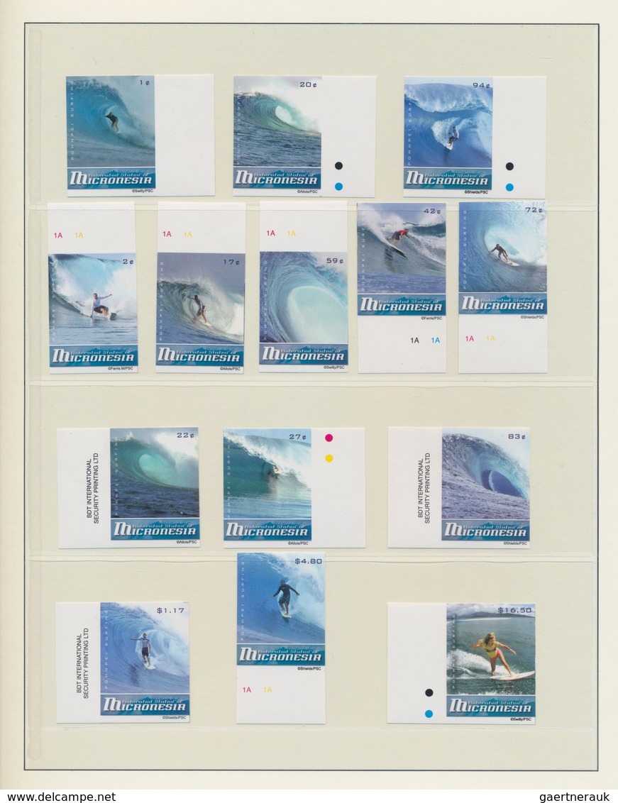 Mikronesien: 2000/2004. Interesting Collection With Imperforate Mint, Nh, Issues, Which Partly To Ou - Micronesië