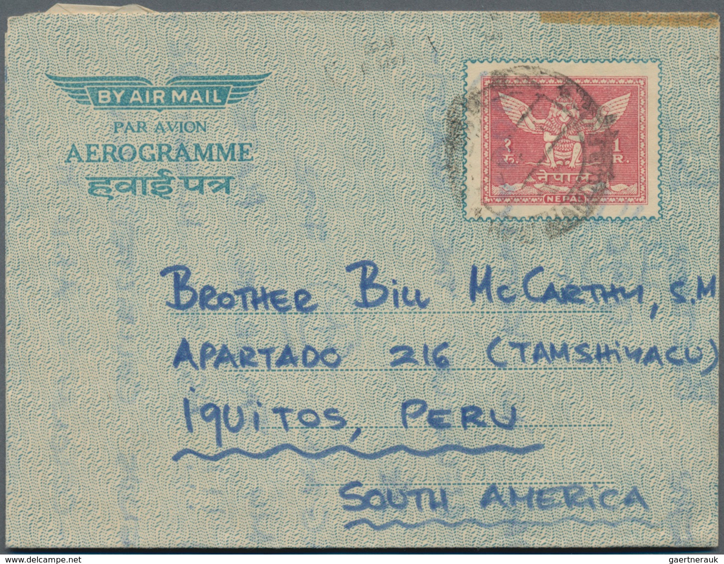 Nepal: 1946-1970's: Collection Of About 60 Aerogrammes, All Used, From Three Indian Air Letter Sheet - Népal