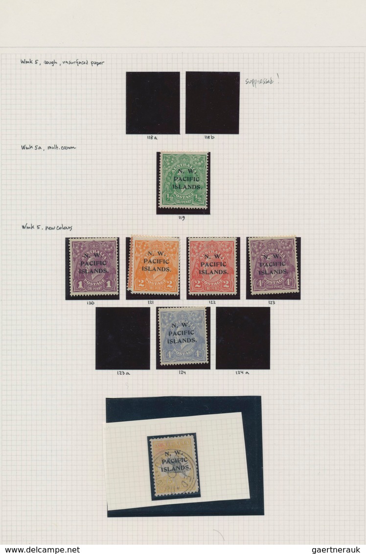 Neuguinea - N.W. Pacific Islands: 1915-23, Collection Of "N.W. PACIFIC ISLANDS" On Six Album Pages M - Papoea-Nieuw-Guinea