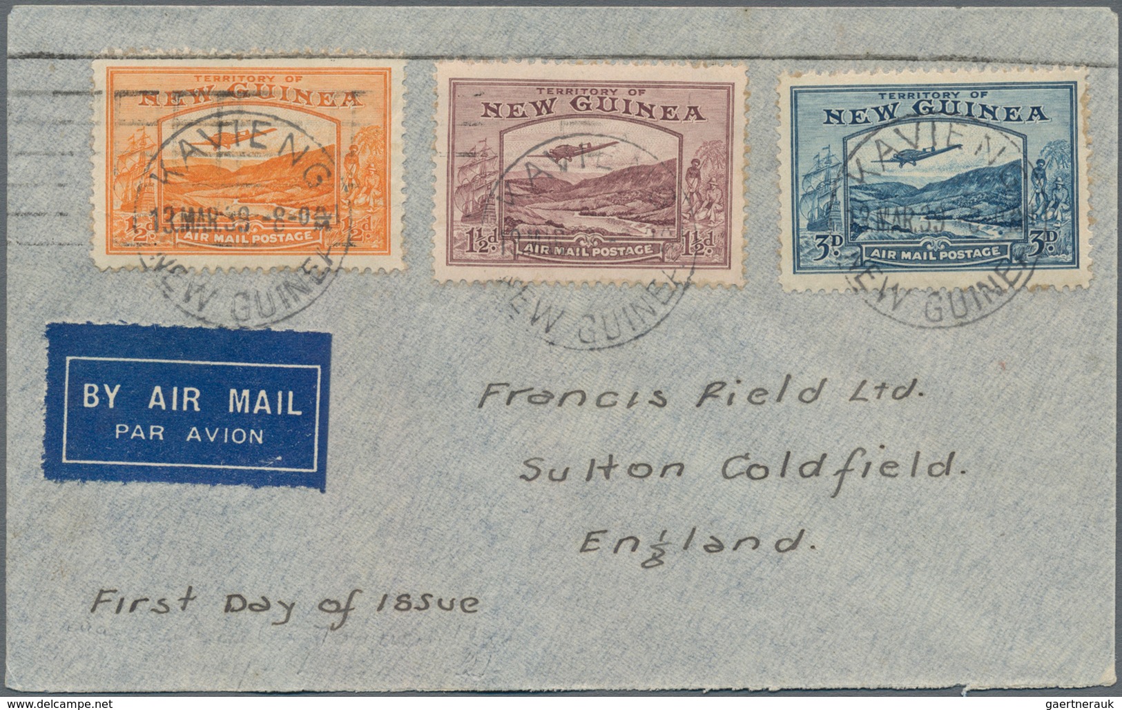 Neuguinea: 1930's AIRMAIL: Ten Covers Including First Flights, Registered Mail And FDC's, With Vario - Papua-Neuguinea