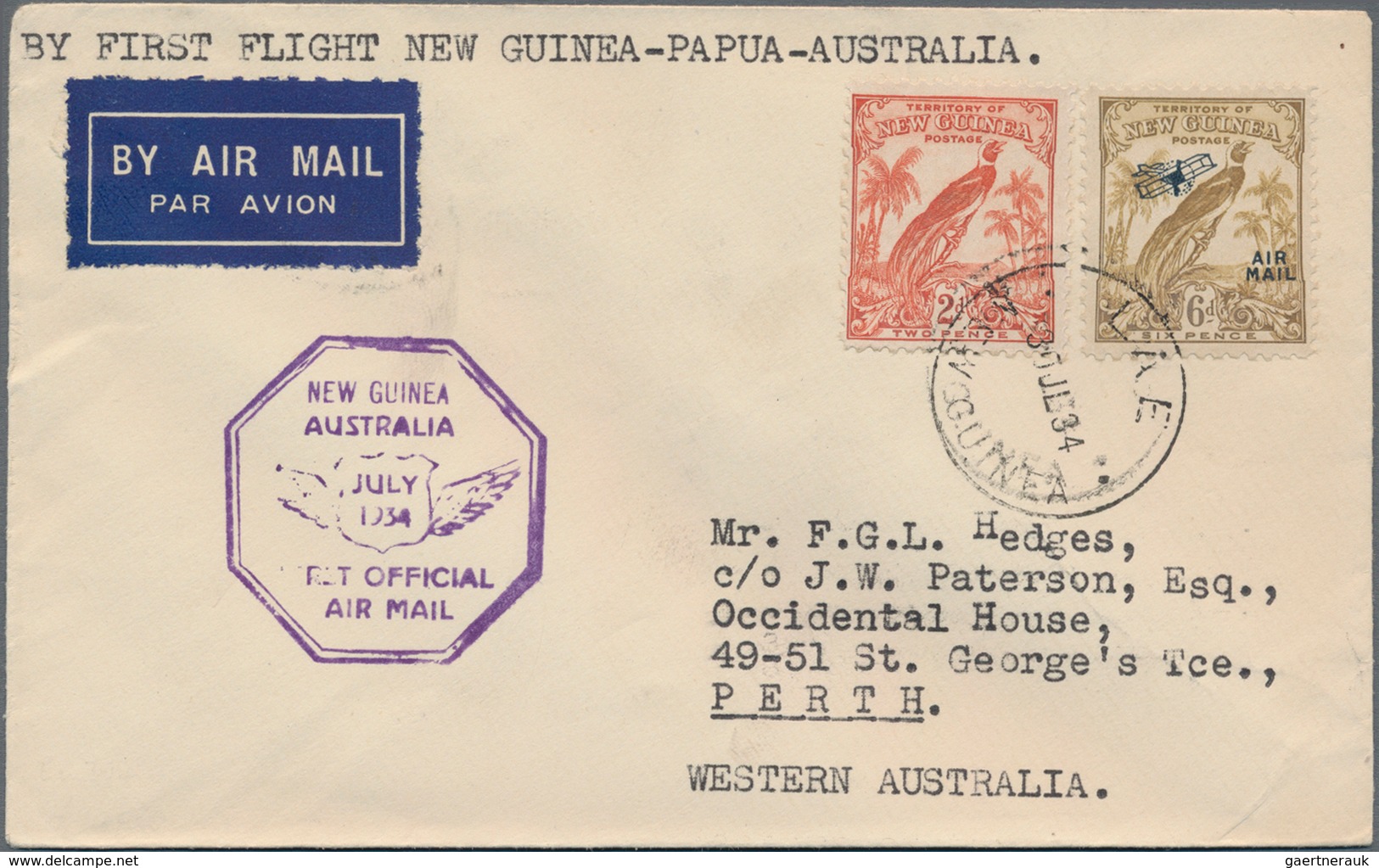 Neuguinea: 1930's AIRMAIL: Ten Covers Including First Flights, Registered Mail And FDC's, With Vario - Papouasie-Nouvelle-Guinée