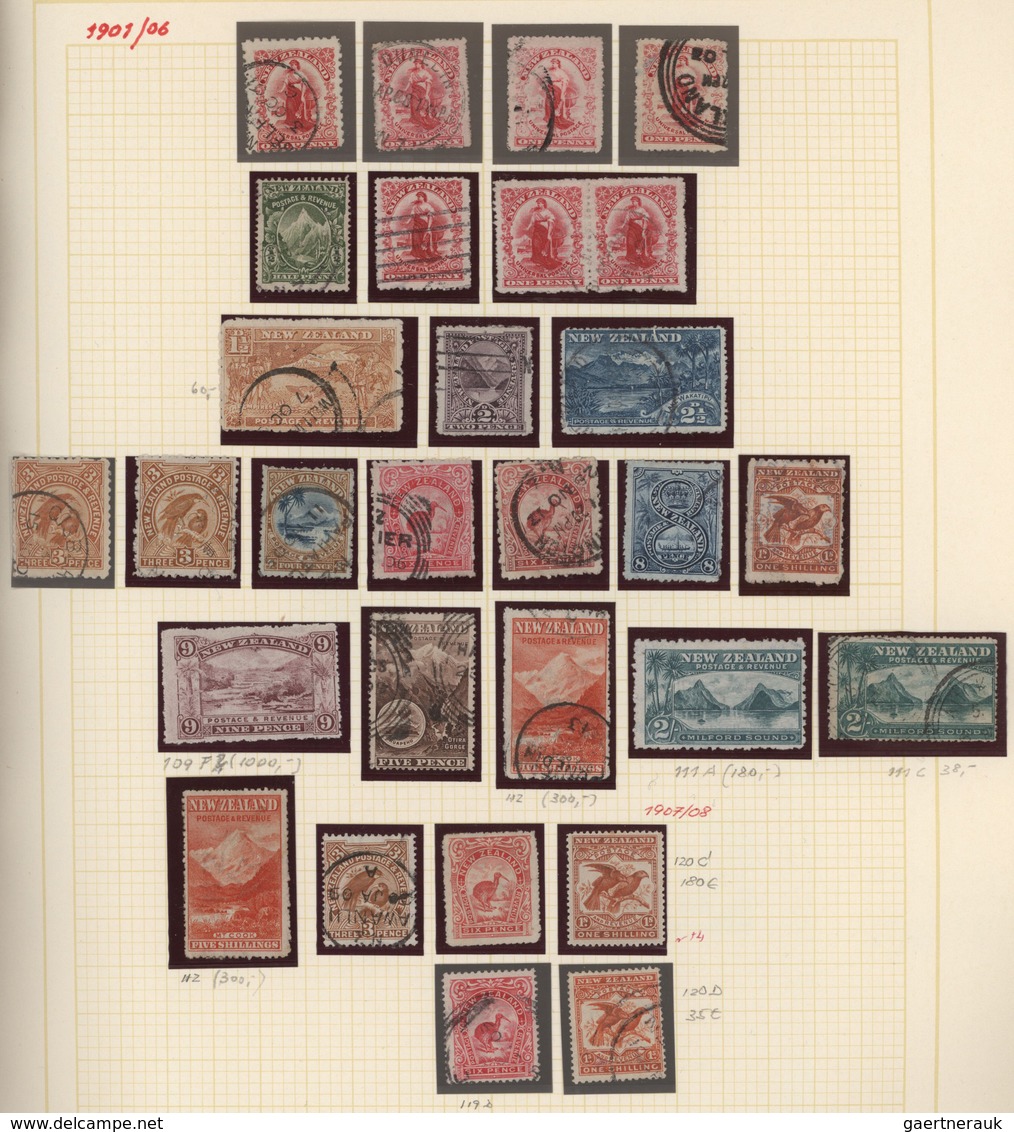 Neuseeland: 1860/1998 (ca.), Mint And Used Collection In A Schaubek Binder Well Arranged On Album Pa - Lettres & Documents