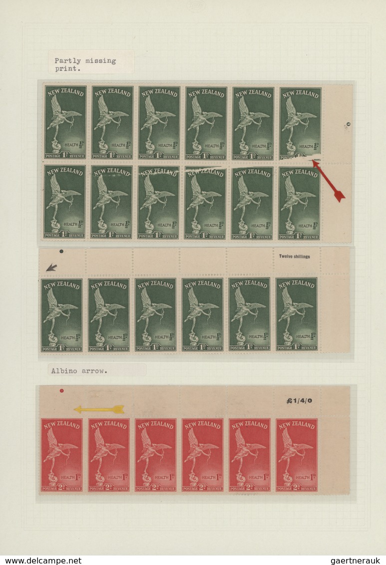 Neuseeland: 1929/1983, HEALTH STAMPS, Award-winning Deeply Specialised Exhibit Collection In Eight V - Brieven En Documenten