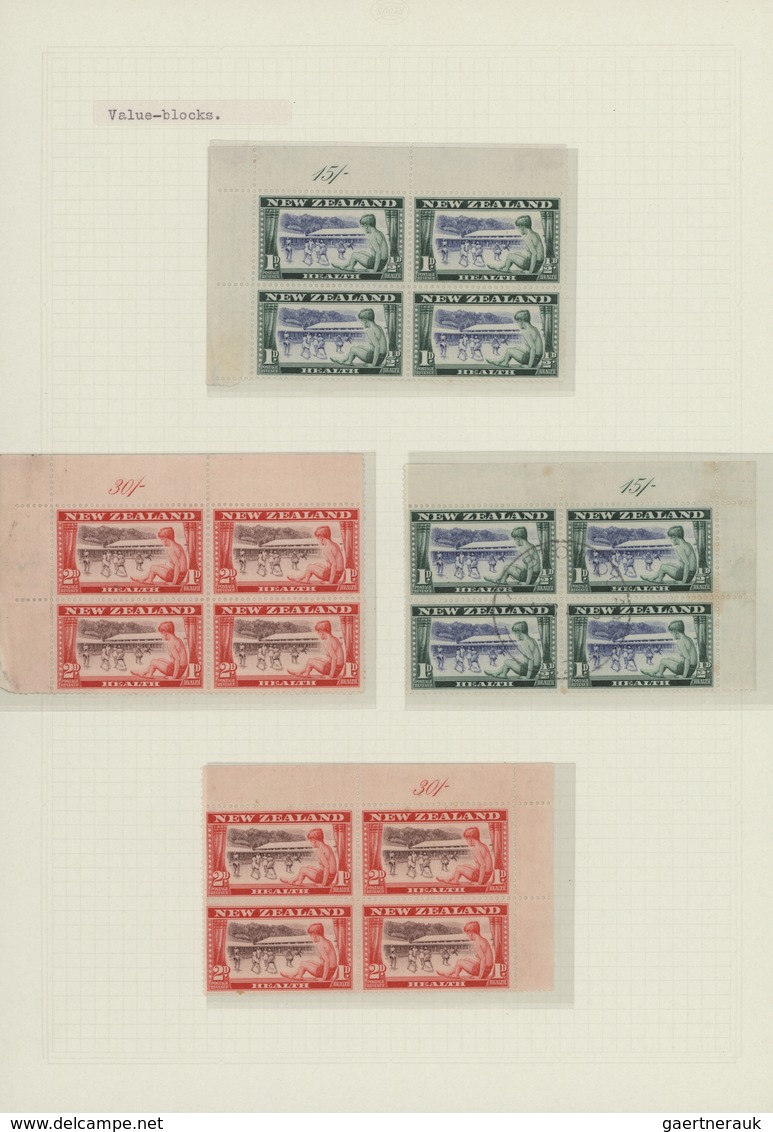 Neuseeland: 1929/1983, HEALTH STAMPS, Award-winning Deeply Specialised Exhibit Collection In Eight V - Brieven En Documenten